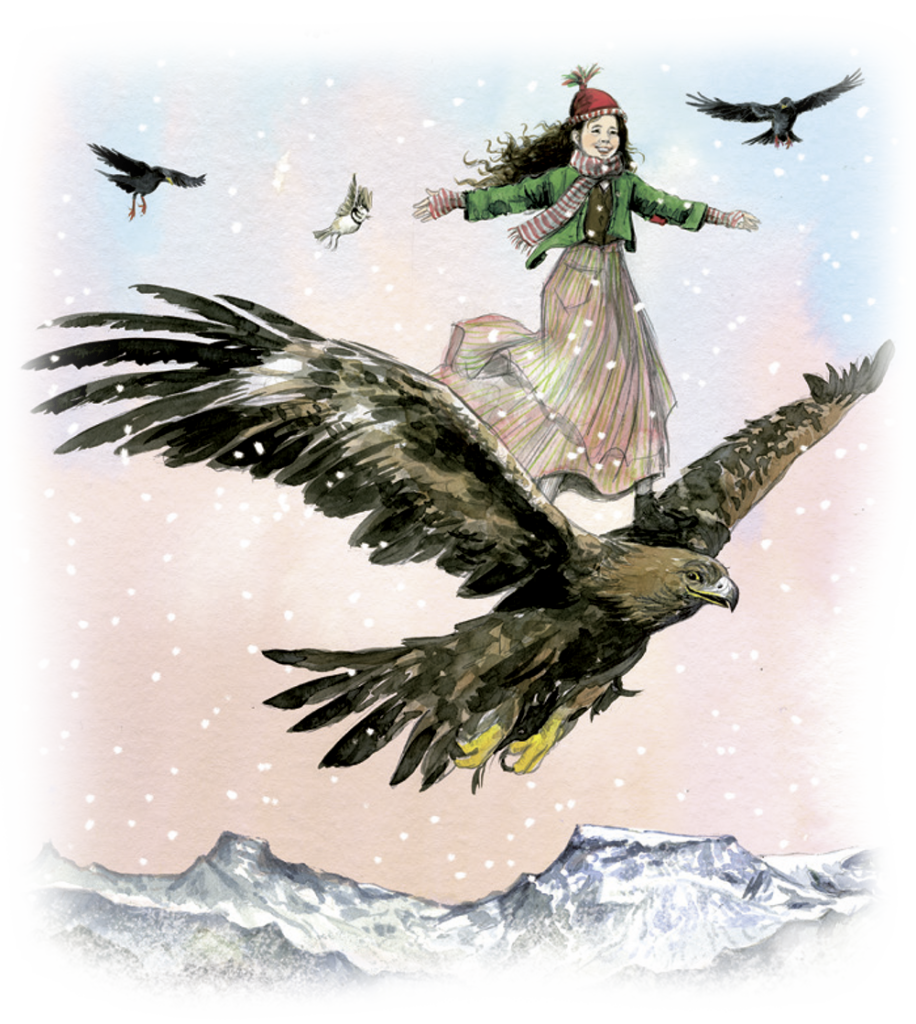 Lisi und der Adler | Winterpostkarte